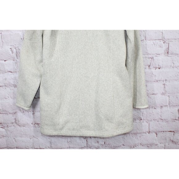 LL Bean Sweater Fleece Coat Rugged Knit Sailcloth Size M - Picture 5 of 10